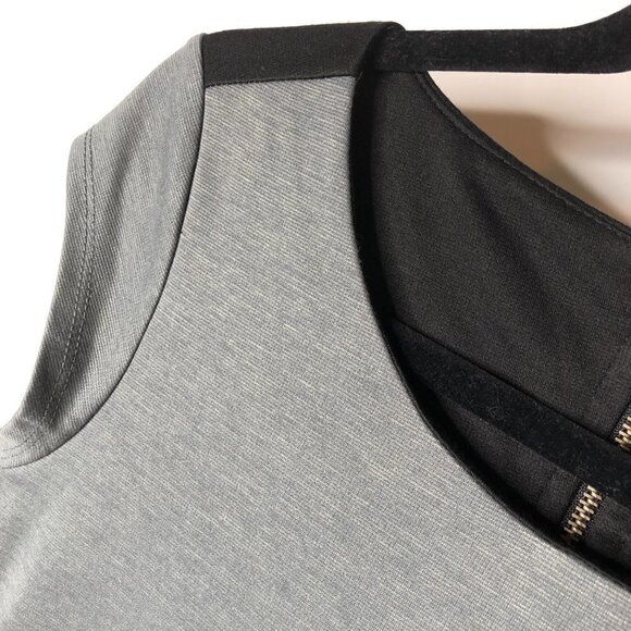 New BeBop Grey & Black Colorblock Capped Sleeved Stretchy Bodycon Mini Dress - Picture 4 of 10